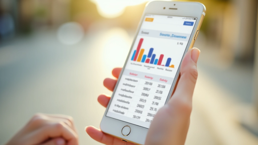 Application mobile affichant un tableau de suivi des dépenses quotidiennes avec graphique en barres colorées