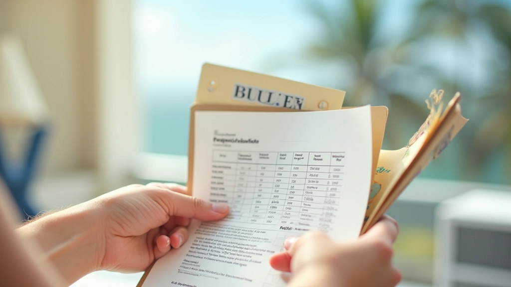 Bilan des dépenses de vacances avec documents et calculatrice