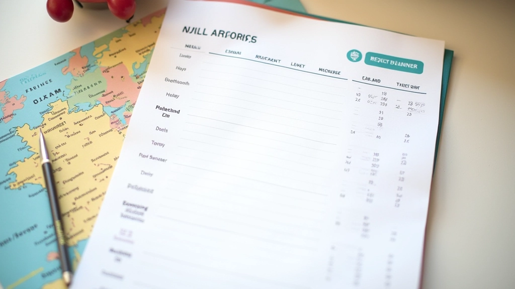 Plan de dépenses quotidien vacances