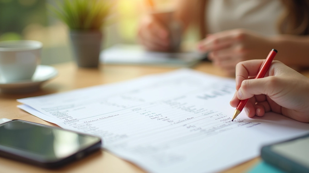 Table avec documents de voyage, cartes et calculatrice pour estimer les coûts